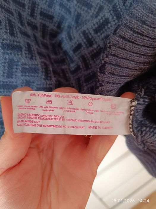 Swetr męski r XL wełna wyrób turecki