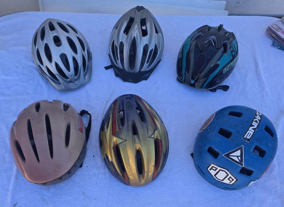 Capacetes para andar de Bicicleta vários valor de cada