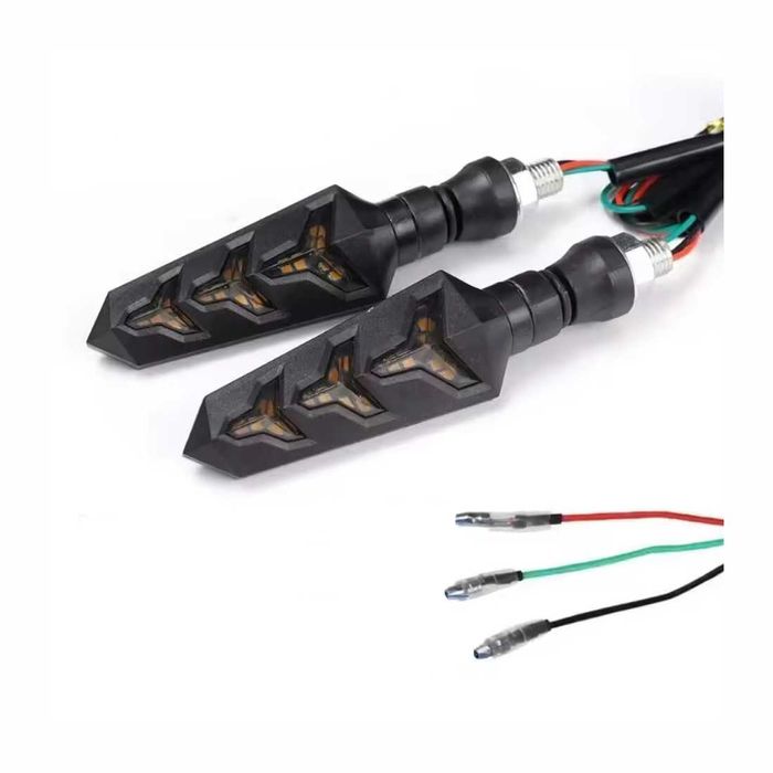 Piscas LED universais - Formato Y com luz sequencial