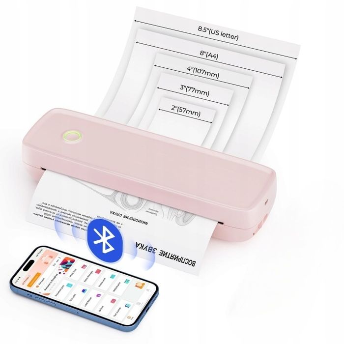 Termiczna Bezprzewodowa Drukarka Munbyn B8 do Dokumentów A4 Bluetooth