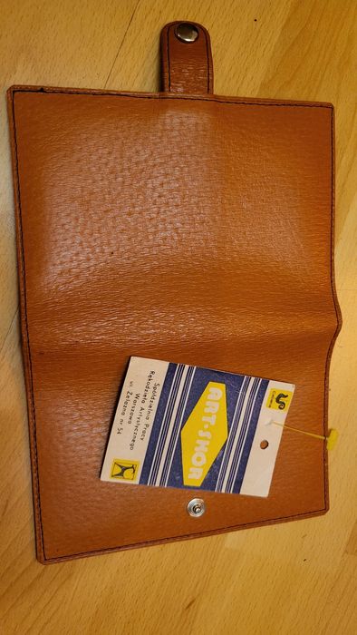 Skórzany portfel Cepelia nowy z metką, unikat PRL