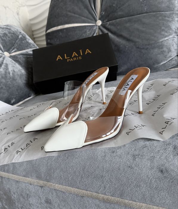 Молочные белые туфли Alaia 35,36,37,38,39