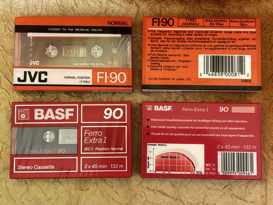 Нові Аудіо Касети 80-90х.Вінтаж-Ретро*AGFA,Yashimi,Maxel,JVC,BSF*
