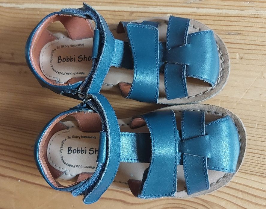 Bobbi Shoes Skórzane sandały granatowe rozmiar 24