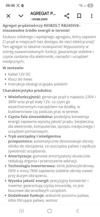 Agregat prądotwórczy