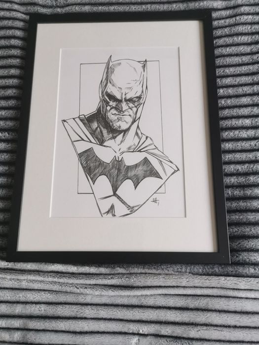 Grafika - Batman. Praca w ołówku.