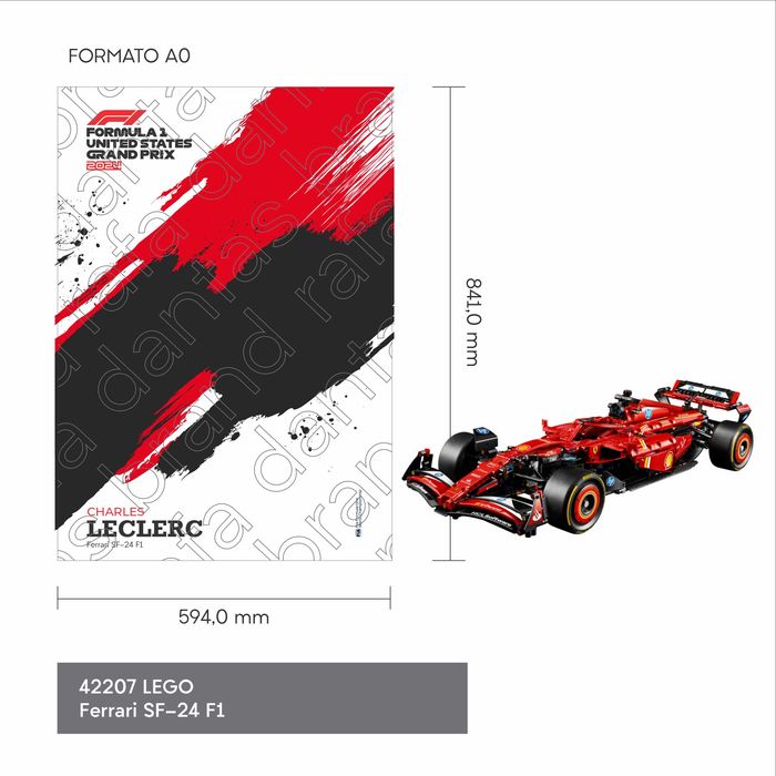 Poster para impressão Ferrari S24 F1 Lego MOD2