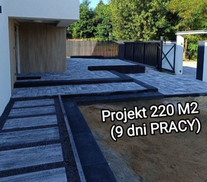 Układanie kostki brukowej. Brukarstwo. Płyty wielkoformatowe. FACHOWO