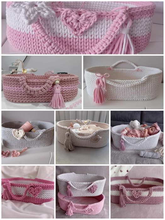 Kosz Mojżesza dla lalki łóżeczko nosidełko zabawka święta urodziny