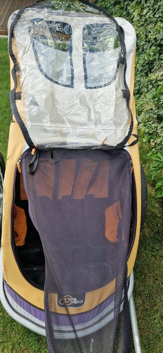 Przyczepka ryksza rowerowa dla 2 dzieci