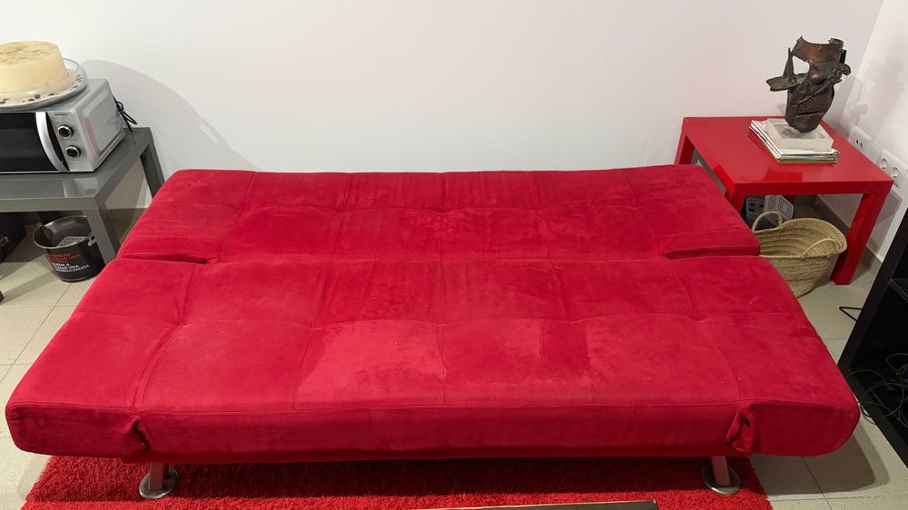 Sofa cama vermelho