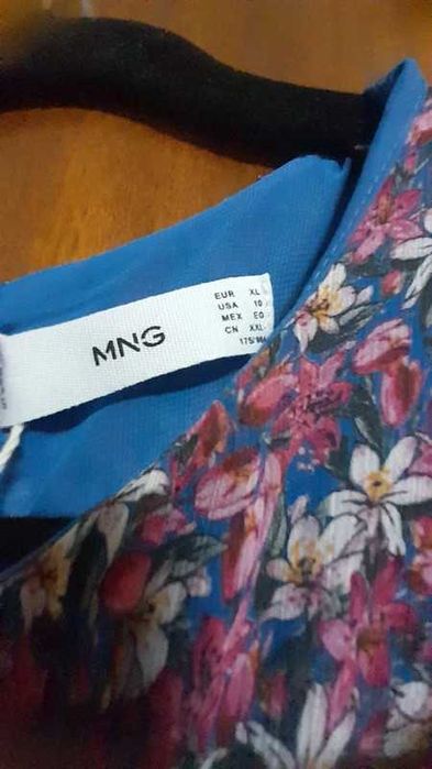 Vestido floral comprido - Mango (tam. XL)