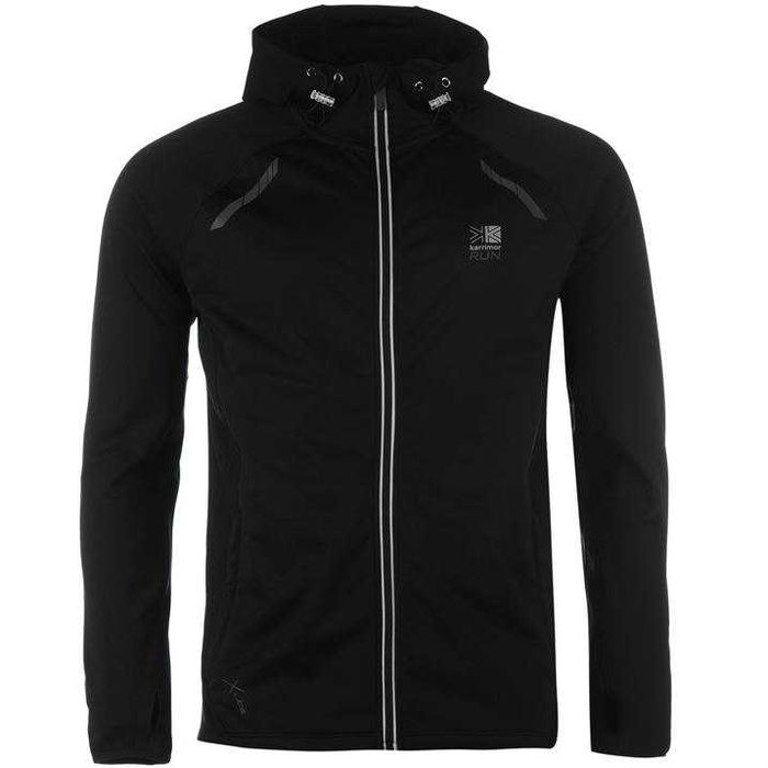 Ідеальна чорна спортивна кофта вітровка для бігу Karrimor