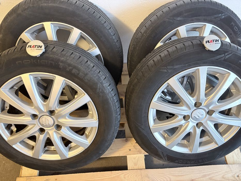 Felgi aluminiowe 15 / opony letnie - stan B. DOBRY