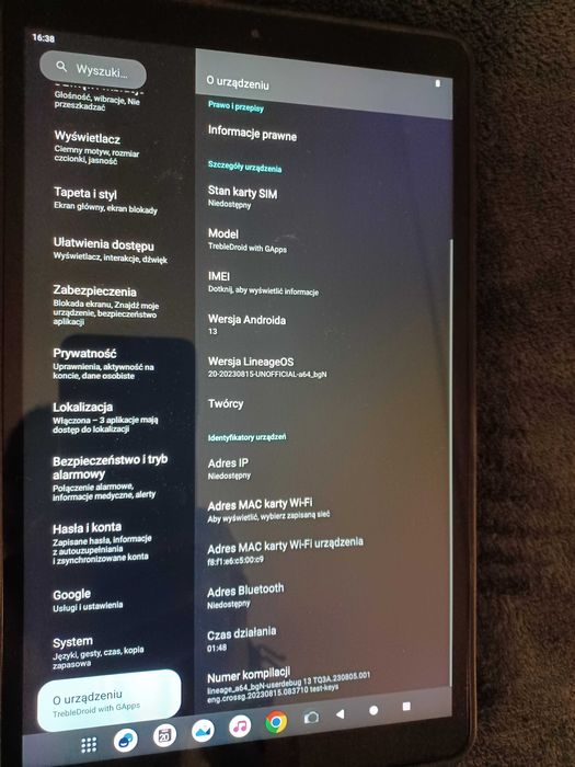 Tablet Samsung Galaxy Tab A 10.1 2019 SM-T51 Android 13 custom igła