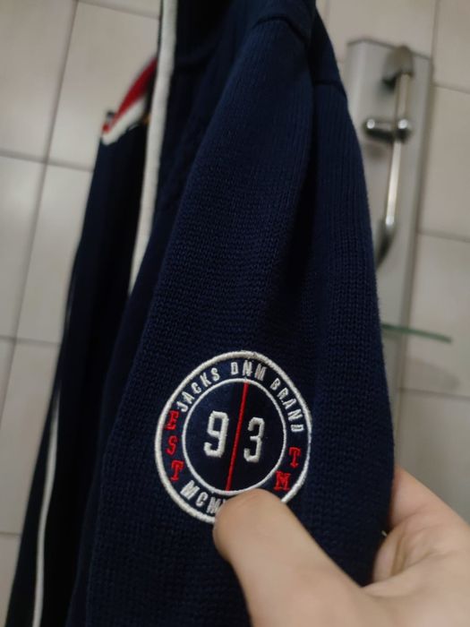 Męski kardigan XL  rozpinany marki Jacks Denim Co. w kolorze ciemnego