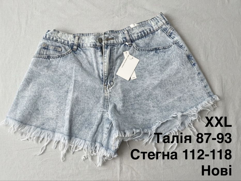 Джинсові шорти, XXL, нові
