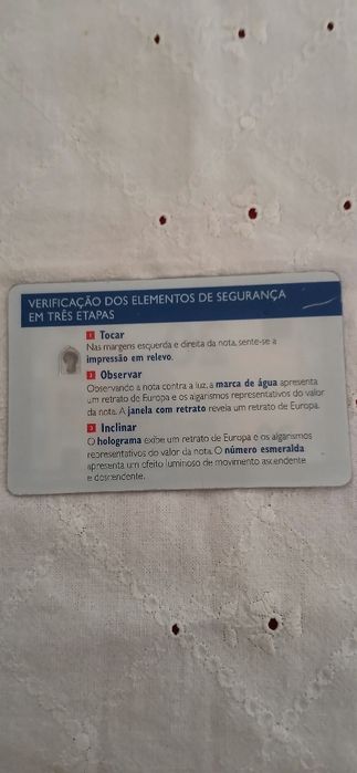 Cartão plástico-nota de 20,00