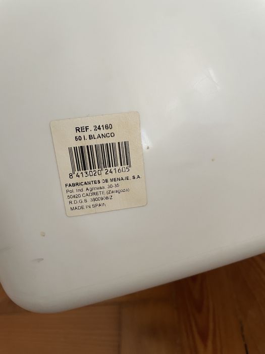 Balde lixo reciclagem 50 L branco