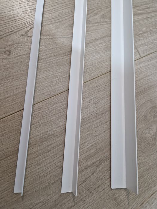 3x profil kątownik biały PCV 1 metr / plastikowy
