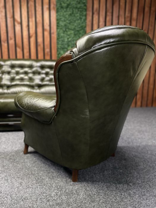 Новий шкіряний гарнітур з Італії. Натуральна шкіра. Кожаный диван.