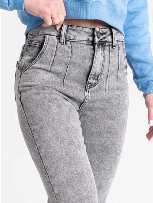 Жіночі джинси Мом Розпродаж складу! сірі та сині