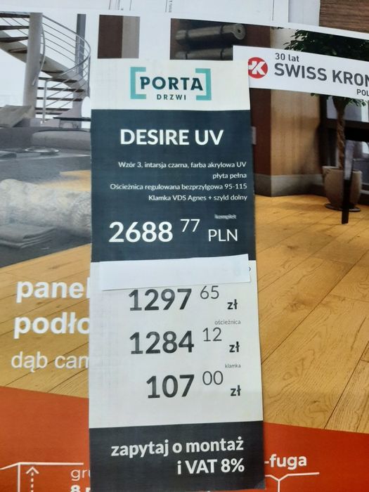 Drzwi Porta białe bezprzylgowe