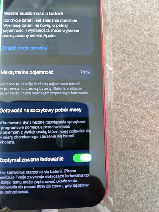 Oryginalna bateria iPhone 13 mini 74%