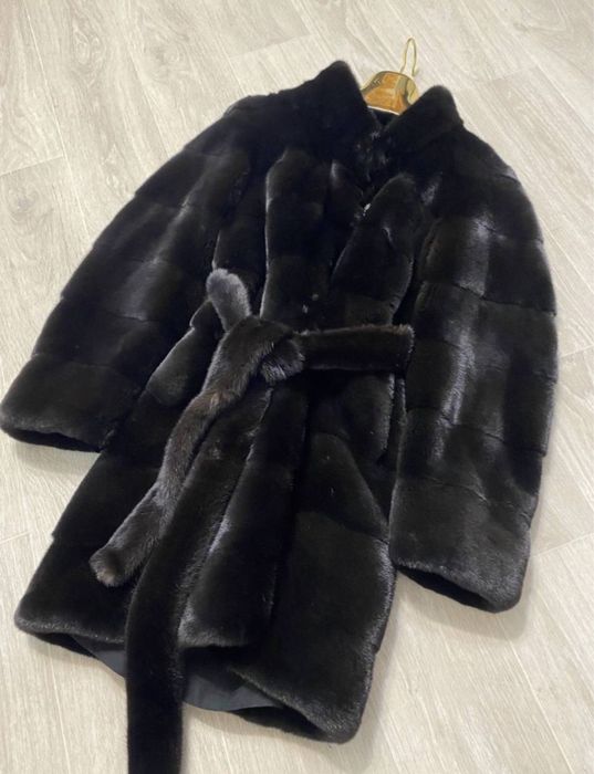 Норковая шуба поперечка blackglama Lanzokas s-m