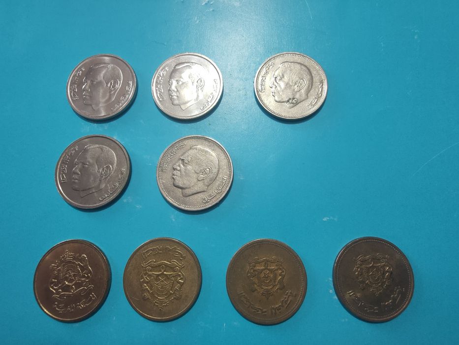 lote moedas dolar rupia dirham  Marrocos Eua Canada Mauricias