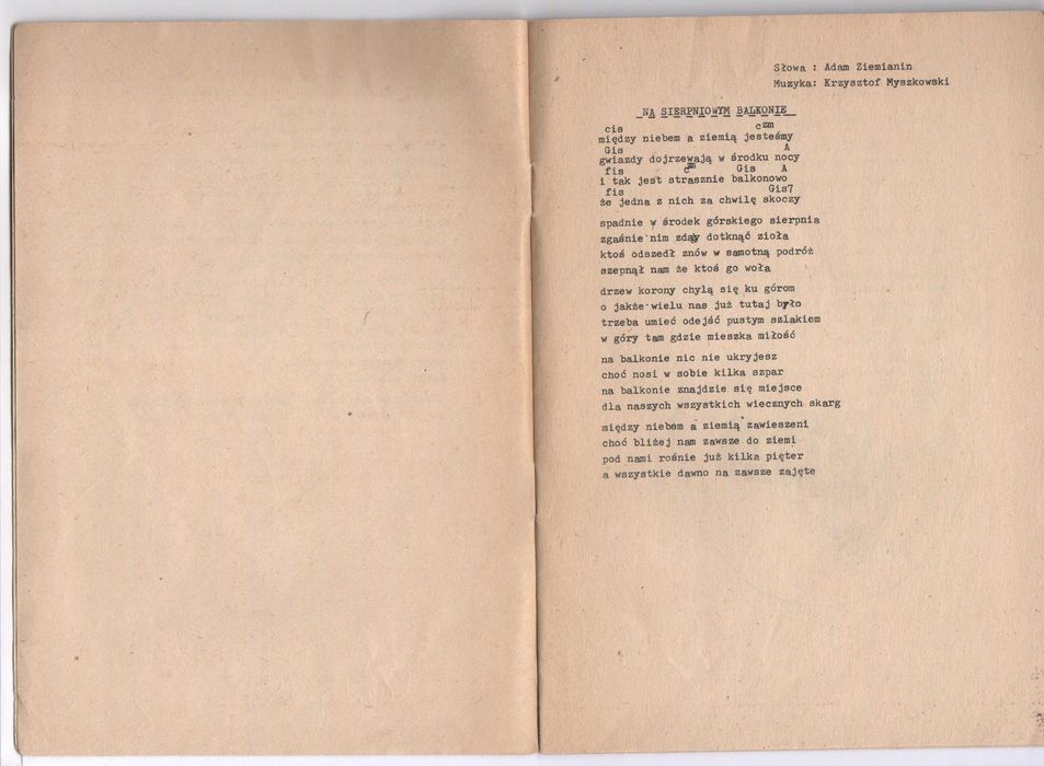 AUTOGRAFY - Stare Dobre Małżeństwo - śpiewnik - lata 80-te