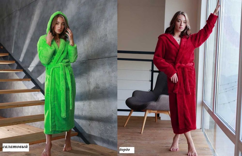 Женский длинный махровый халат, супер качество ,Халат теплый, НОВИНКИ