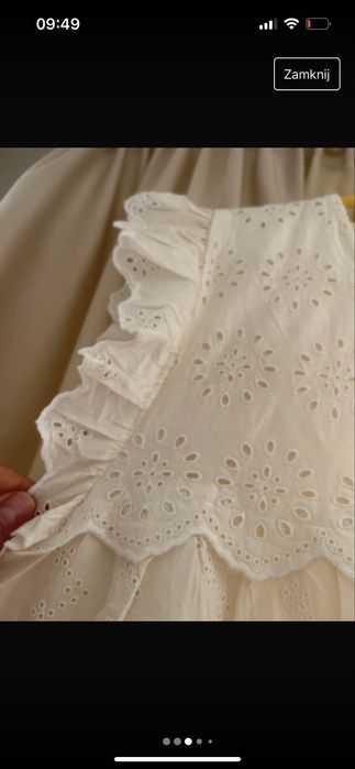 EDC by Esprit top bluzka ażurowa haftowana Boho