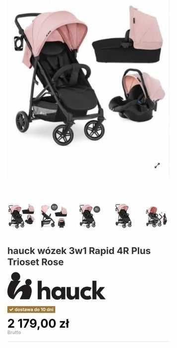 Wózek Dziecięcy 3w1 HAUCK Rapid 4R Plus
