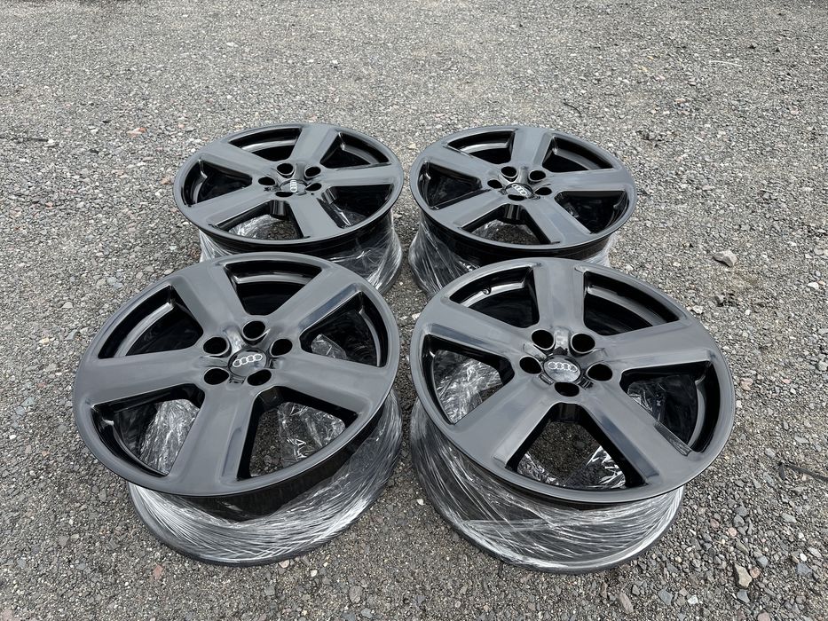 Alufelgi 5x112 18 Audi A4 A6 lopaty czarny polysk felgi VW Seat