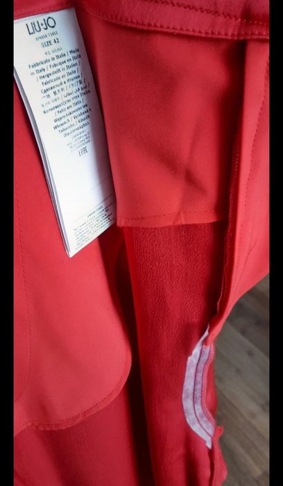 Liu Jo eleganckie spodnie czerwone M