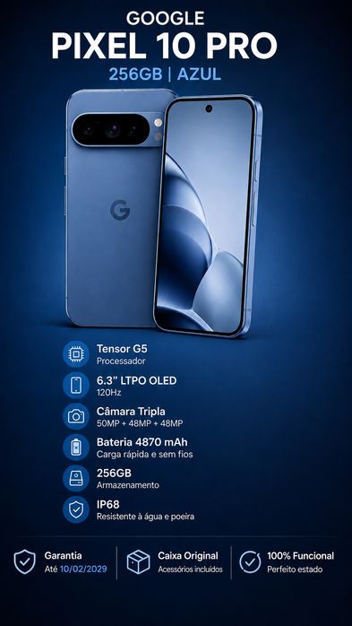 Google Pixel 10 Pro 256GB – Azul + GARANTIA