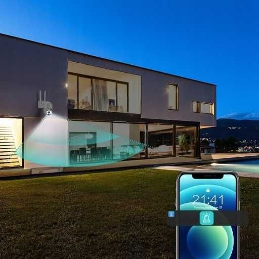 KAMERA zewnętrzna WIFI aplikacja czujnik ruchu detekcja widok nocny