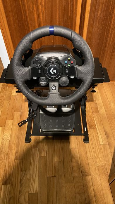 Volante Logitech + suporte + monitor