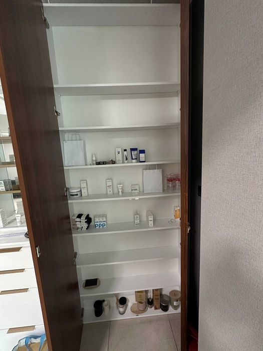 Lamele dekoracyjne z tapetą 4szt. + szafa na klucz - komplet
