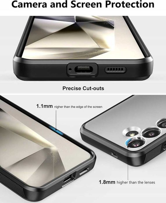 Etui Case Pokrowiec Obudowa Plecki Samsung S24 Czarna Ramka Matowa