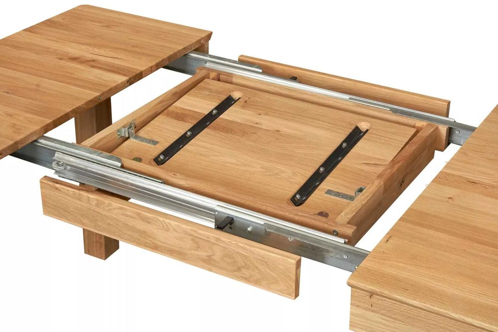 STÓŁ ROZKŁADANY DREWNIANY 80x80-130 Lite drewno dębowe BGM24.pl B 8706