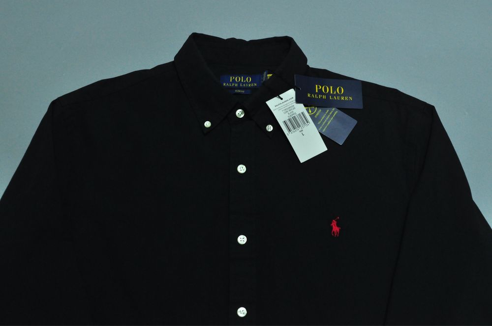 Polo Ralph Lauren Black оригинал новая рубашка мужская чёрная (NEW) L