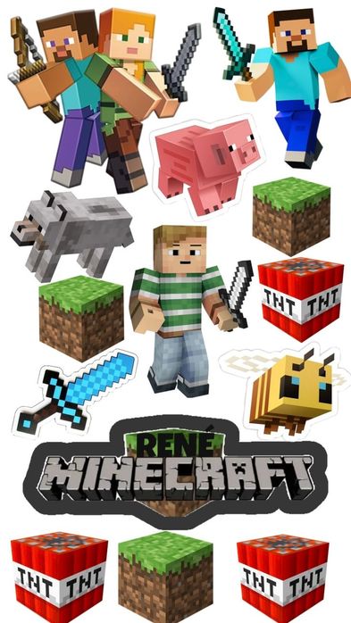 Express Wydruk cukrowy jadalny włoski papier Modecor Minecraft