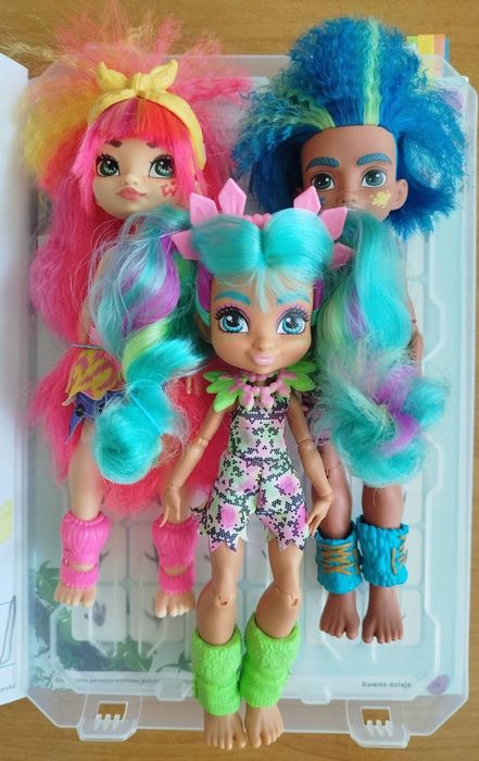 Lalki zestaw 3 szt. Cave Club, Mattel + Entanchimals
