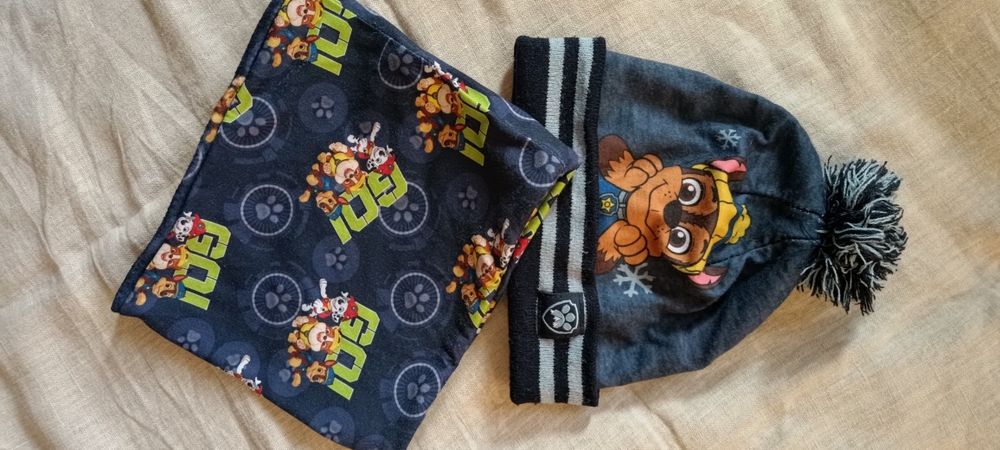 Комплект шапка і хомут Щенячий патруль