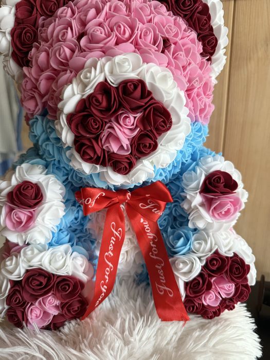 Miś z róz  35 cm