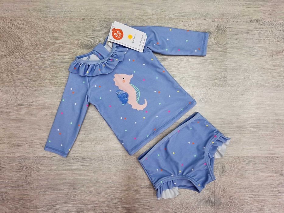 НОВИЙ роздільний Купальник  закритий на дівчинку девочку 6-9 міс 72 см