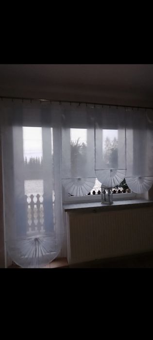 Firanki panele białe kpl balkon