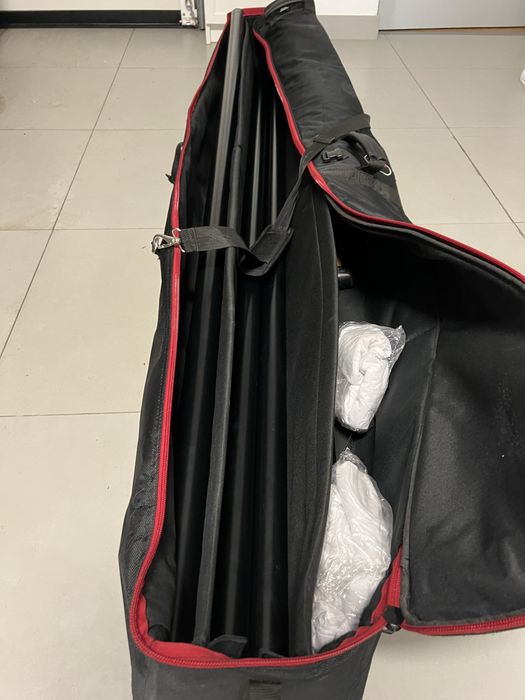 2 x Truss preta de iluminação led (8 tubos de 2m + 4 chapas)  c/ sacos